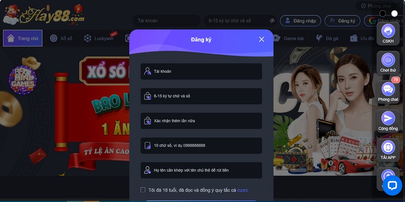 Cách đăng ký Hay88 trên máy tính vô cùng dễ dàng
